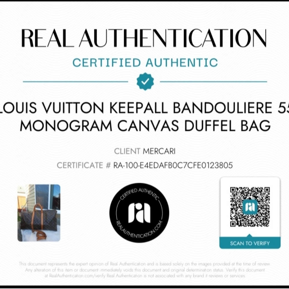 LOUIS VUITTON KEEPALL BANDOULIERE 55 TRAVEL BAG MONOGRAM M41414 VI8910 - Picture 16 of 16
